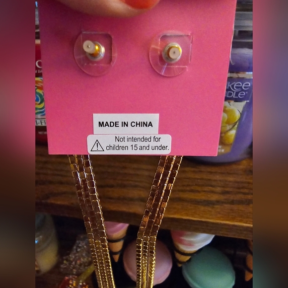 Betsey Johnson Candy Cane Dangle Earrings! - Picture 12 of 12